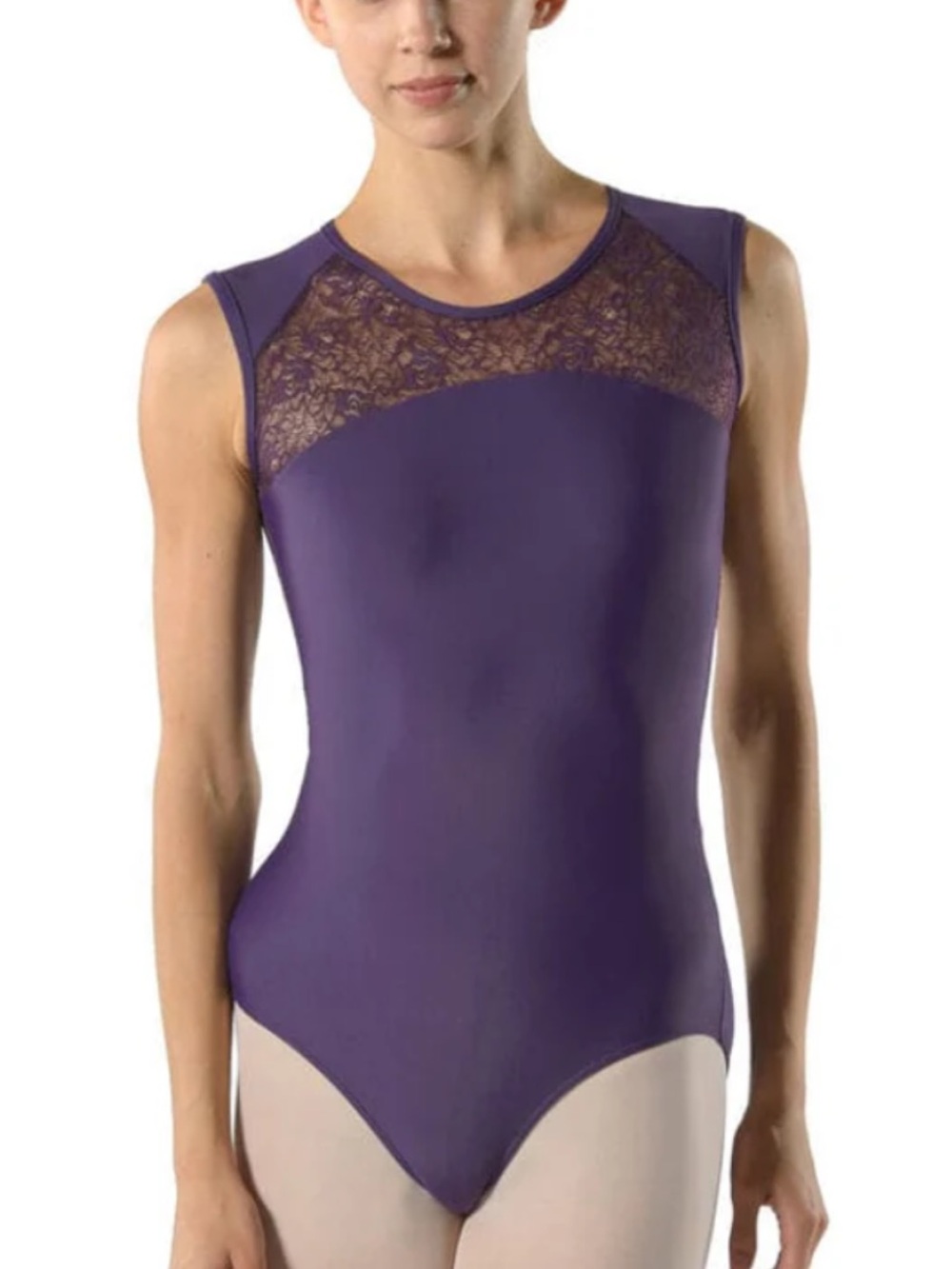 Purple Lace-Yoke Girls Dance Leotard Ballet Rosa gorgeous sold out online